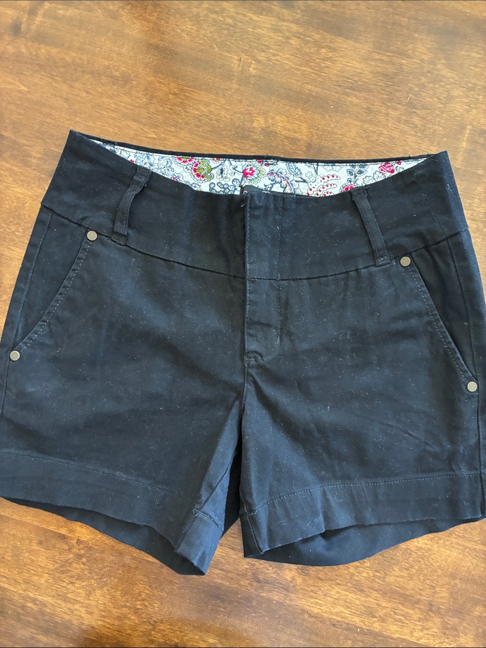 one 5 one Black High-Waist Casual Shorts